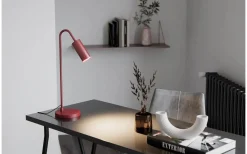 Skrivbordslampor<By Rydens Curve Bordslampa 50cm Matt Mörkröd