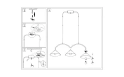 Globen Lighting Curve Taklampa 95cm Beige* Avlånga Taklampor