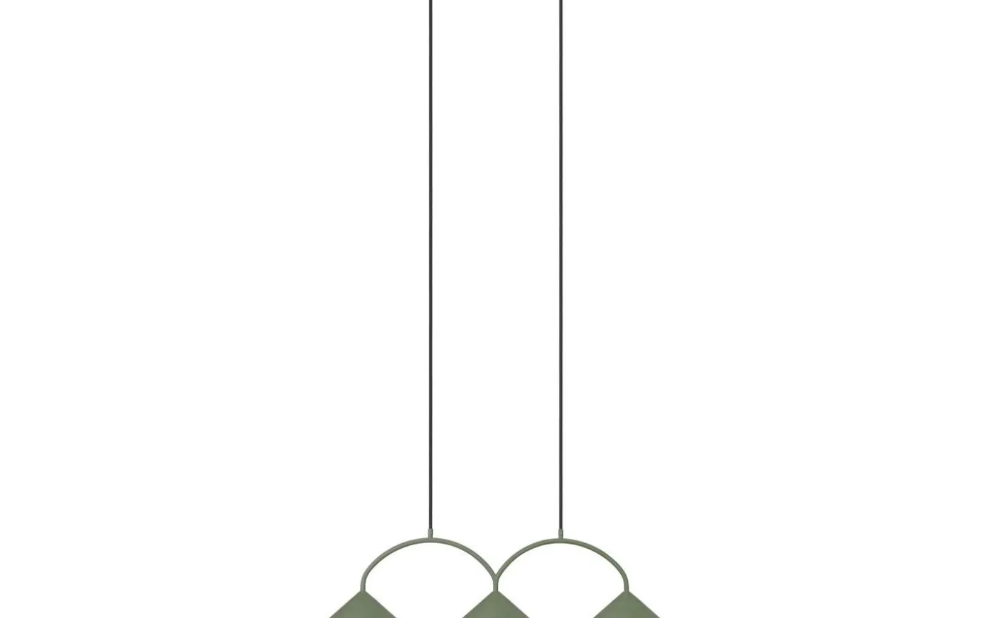 Curve Taklampa 95cm Grön