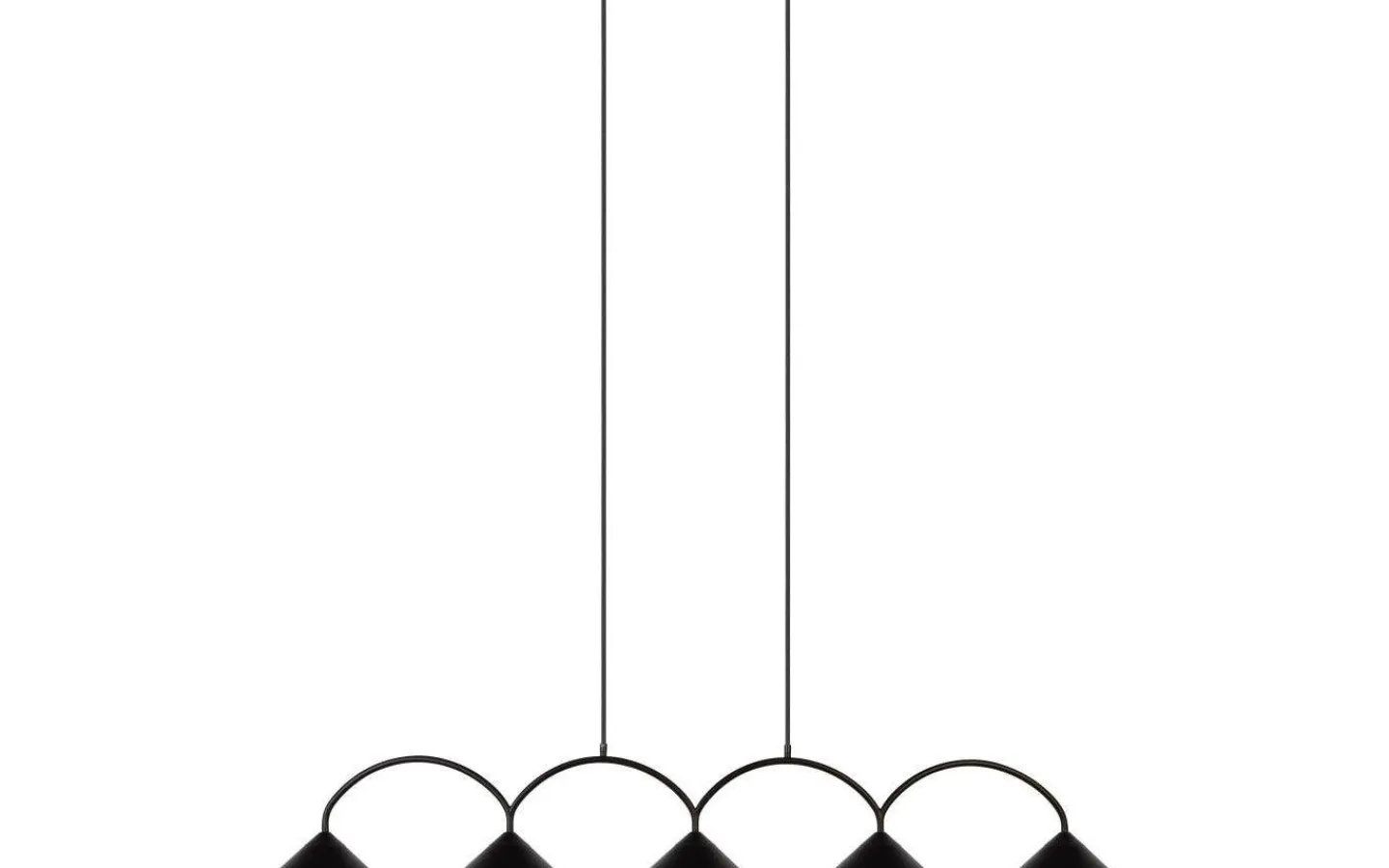 Avlånga Taklampor<Globen Lighting Curve Taklampa 165cm Svart