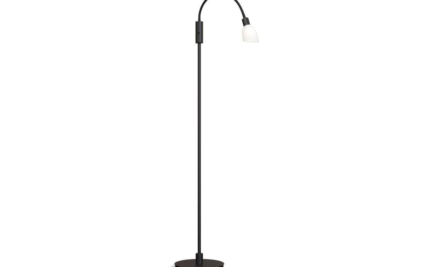 Herstal Cut Enkel Golvlampa 140cm Svart/Opalglas* Golvläslampor
