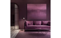 Herstal Cut Enkel Golvlampa 140cm Svart/Opalglas* Golvläslampor