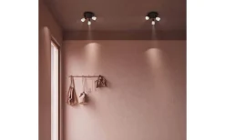 Runda Takspotlights|Takspot Med 3 Lampor<Herstal Cut Takspotlight 31,5cm Svart/Opalglas