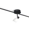 Avlånga Takspotlights|Takspot Med 3 Lampor<Herstal Cut Takspotlight 100cm Svart/Opalglas