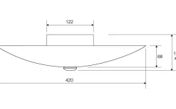 Aneta Cyklon Plafond 42cm Vit/Stål* Hall & Trappa|Sovrum