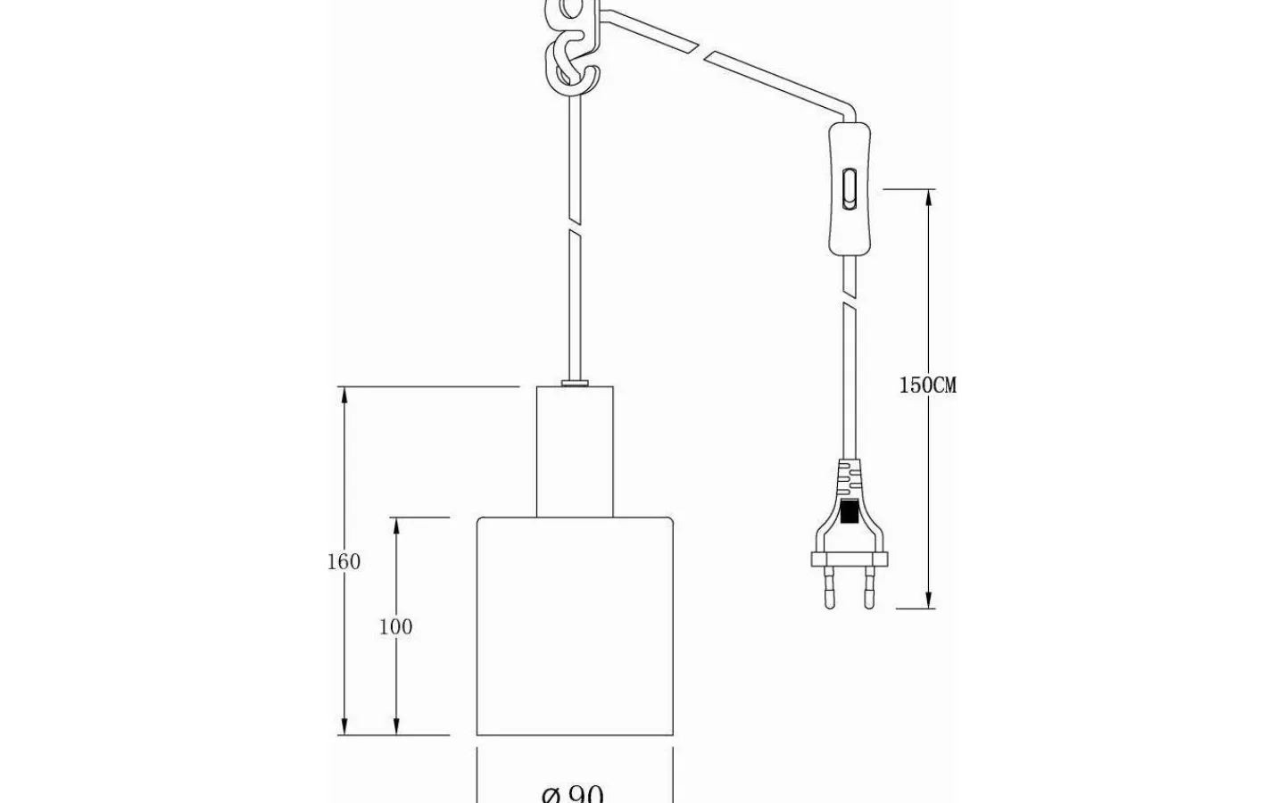 Kök & Matplats|Fönsterlampor<Aneta Cylinder Fönsterlampa 9cm Svart/Rök