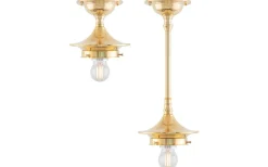 Plafonder<Karlskrona Lampfabrik Dahlberg - Rörpendel 80 - Mässing