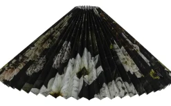 Plisserade Lampskärmar|Mönstrade Lampskärmar<Hallbergs Dahlia Noir Lampskärm Ø40cm Svart