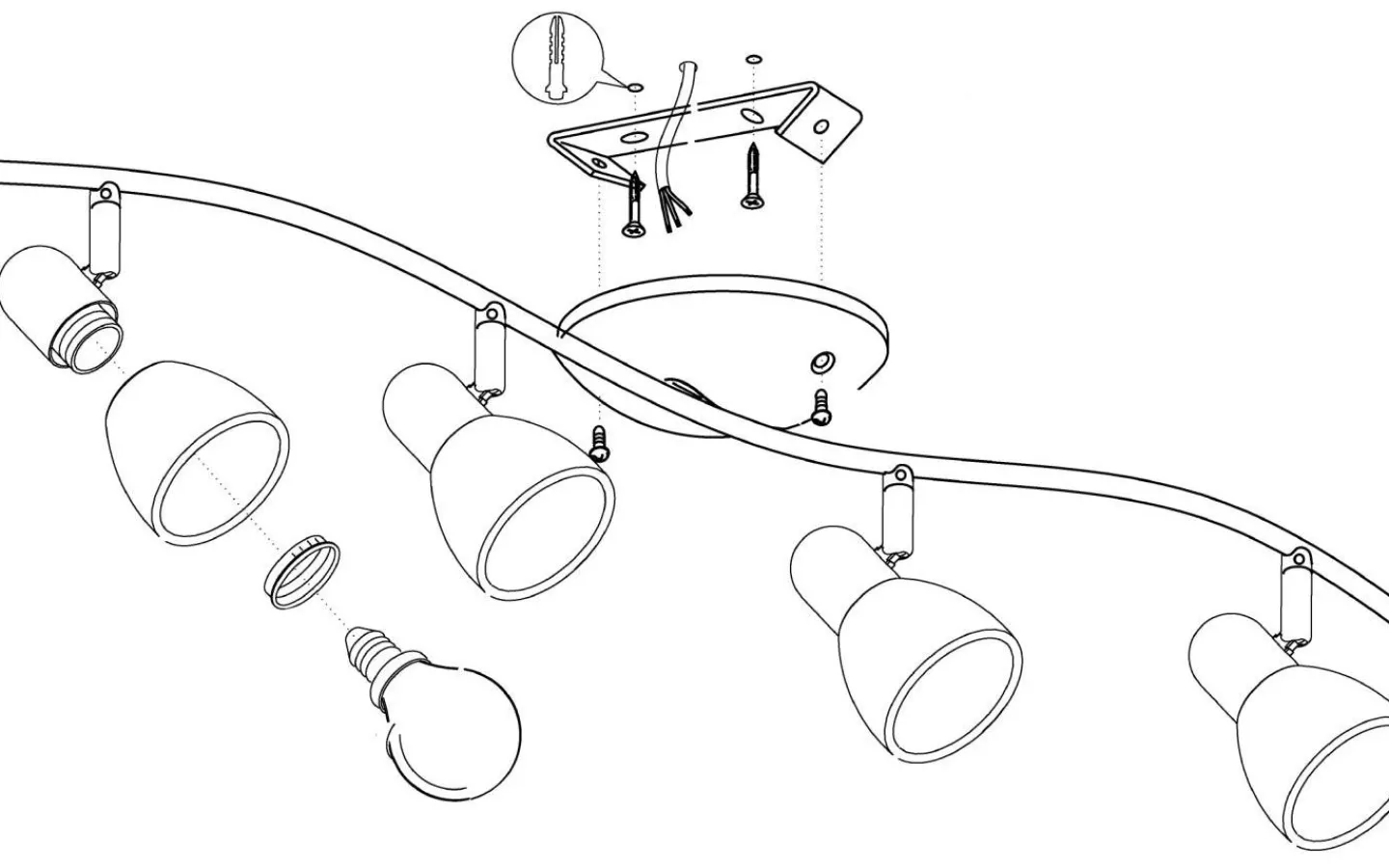 Eglo Dakar Takspotlight 65cm Nickel* Avlånga Takspotlights|Takspot Med Minst 4 Lampor