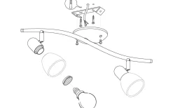 Dakar Takspotlight 37cm Nickel