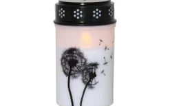 Star Trading Dandelion Batteridrivet Gravljus 12cm Timer Longlife 2500h Vit* Gravljus|Gravljus