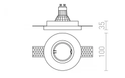 Rendl Dandy Spotlight Vit IP65 GU10* Spotlights Med Utbytbar Ljuskälla