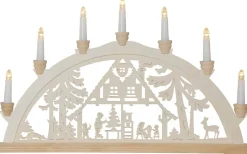 Visa Alla Adventsljusstakar|Adventsljusstakar 31-60 Cm<Star Trading Dassel Ljusstake LED 36cm Natur