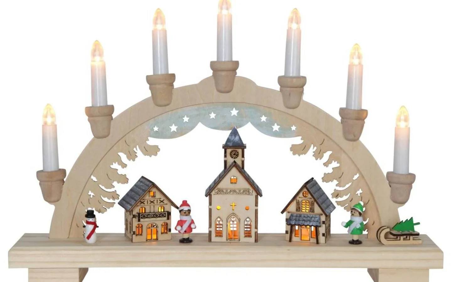 Visa Alla Adventsljusstakar|Adventsljusstakar 0-30 Cm<Star Trading Dassel Ljusstake LED Natur 29cm