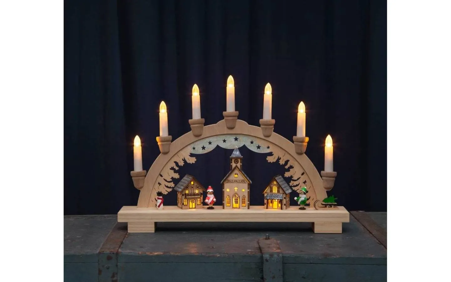 Visa Alla Adventsljusstakar|Adventsljusstakar 0-30 Cm<Star Trading Dassel Ljusstake LED Natur 29cm