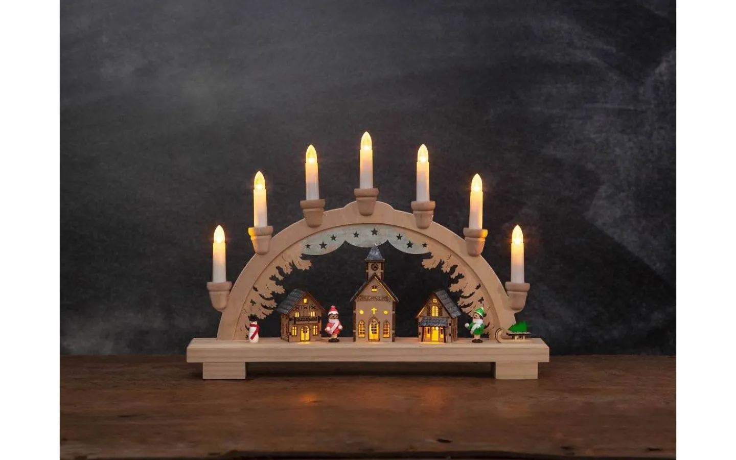 Visa Alla Adventsljusstakar|Adventsljusstakar 0-30 Cm<Star Trading Dassel Ljusstake LED Natur 29cm