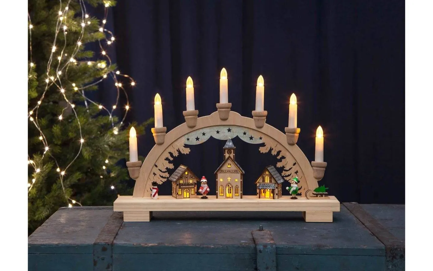 Visa Alla Adventsljusstakar|Adventsljusstakar 0-30 Cm<Star Trading Dassel Ljusstake LED Natur 29cm