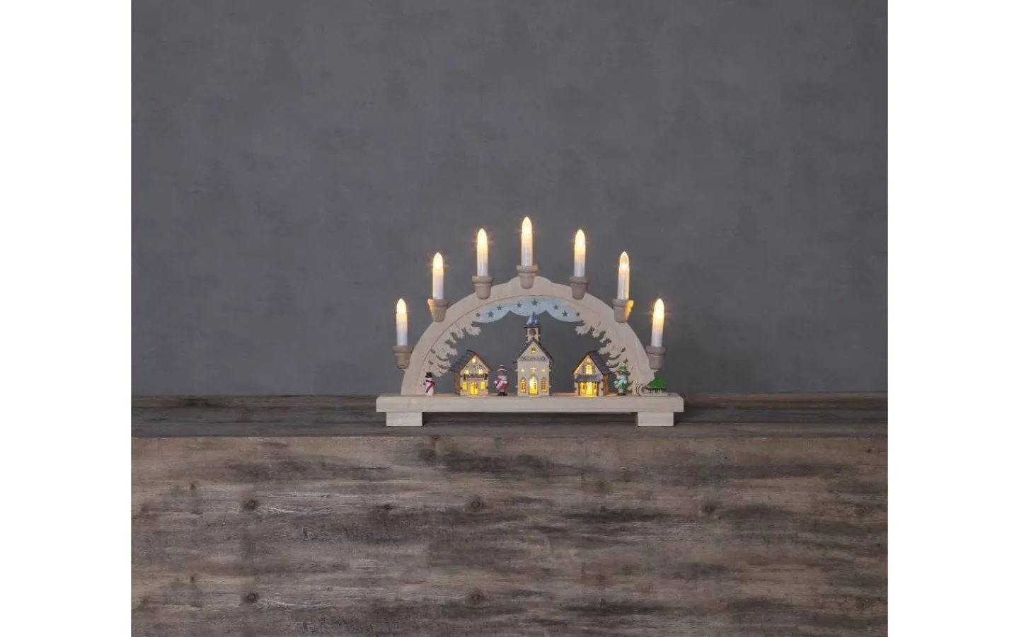 Visa Alla Adventsljusstakar|Adventsljusstakar 0-30 Cm<Star Trading Dassel Ljusstake LED Natur 29cm