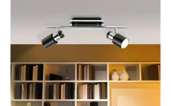 Eglo Davida Takspotlight 39cm GU10 LED 3000K 2x4,6W Nickel* Takspot Med 2 Lampor|Avlånga Takspotlights