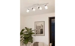 Avlånga Takspotlights|Takspot Med Minst 4 Lampor<Eglo Davida Takspotlight 78cm GU10 LED 3000K 4x5W Vit