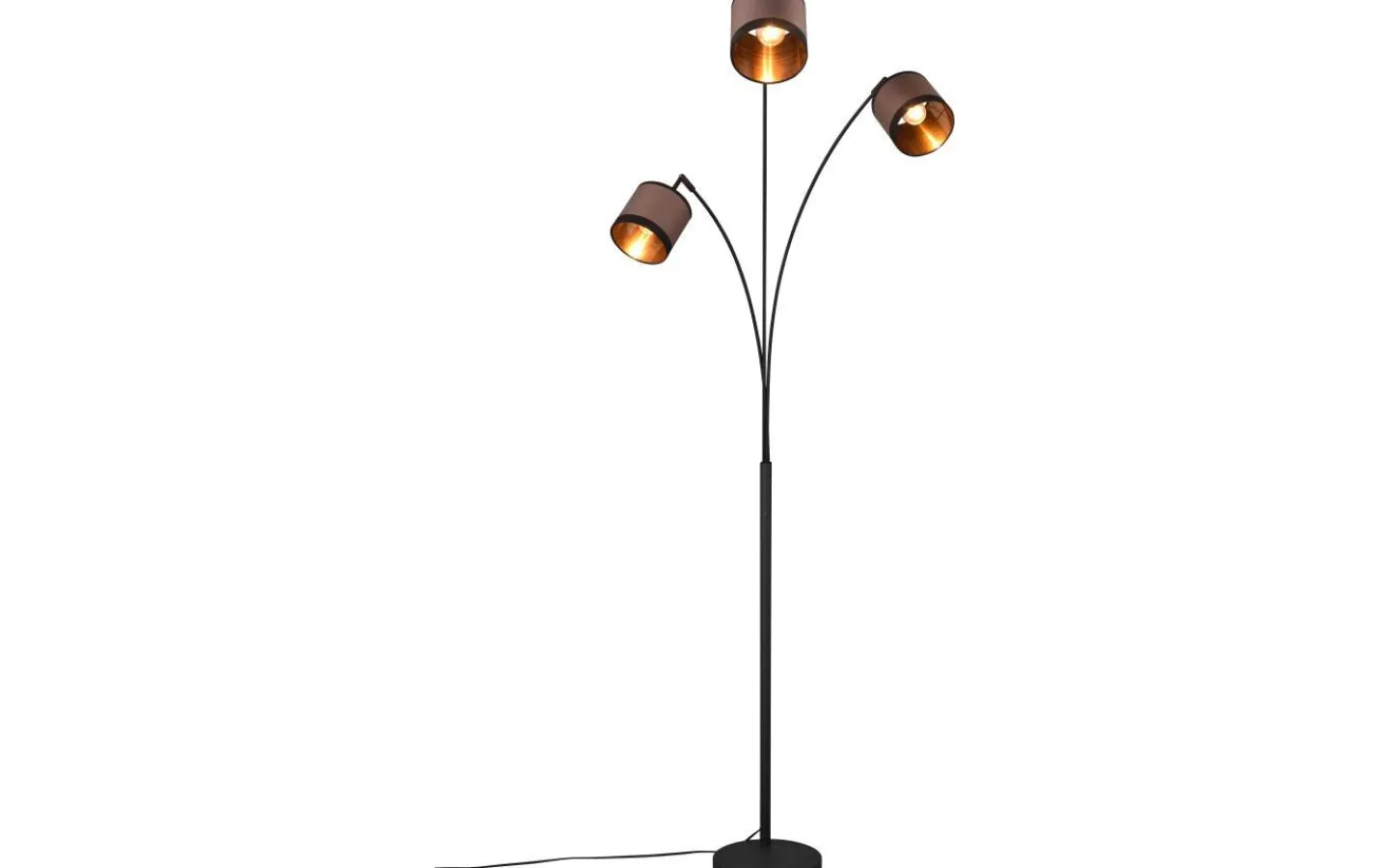 Reality Davos Golvlampa 3-delad E14 matt svart/grå* Golvlampor|Golvläslampor