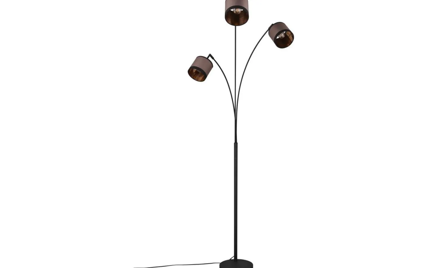 Reality Davos Golvlampa 3-delad E14 matt svart/grå* Golvlampor|Golvläslampor