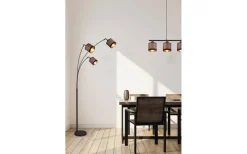 Avlånga Taklampor<Reality Davos Takpendel 4-delad E14 matt svart/grå