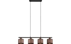 Avlånga Taklampor<Reality Davos Takpendel 4-delad E14 matt svart/grå