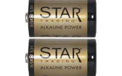 D-batterier Power Alkaline, LRD 1,5V 2-Pack