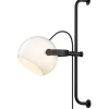 Läslampor<Halo Design DC Vägglampa 52cm Opal/Svart Ek