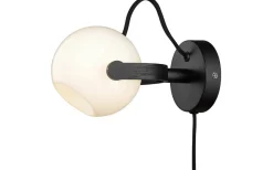 Läslampor<Halo Design DC Vägglampa Opal/Svart Ek