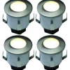 Bolthi Decklight 35mm 4-pack Frostat glas Connect 12V Rostfritt Stål IP67* Decklights Led|Bolthi Connect 12V