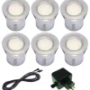 Decklights Led|Bolthi Connect 12V<Bolthi Decklight 30mm 6-pack Frostat glas Komplett Connect 12V Rostfritt Stål IP67