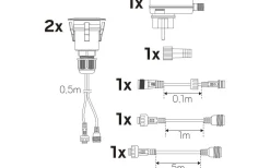 Hidealite Decklight Super System Garden Kit 2 Spot 3000K 2x1,35W* System Garden Hide-A-Lite