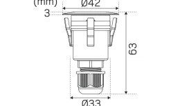 System Garden Hide-A-Lite<Hidealite Decklight Super System Garden 3000K 1,35W 12V IP67