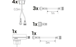 Hidealite Decklight System Garden Kit 4 Spot 3000K 4x0,8W* System Garden Hide-A-Lite