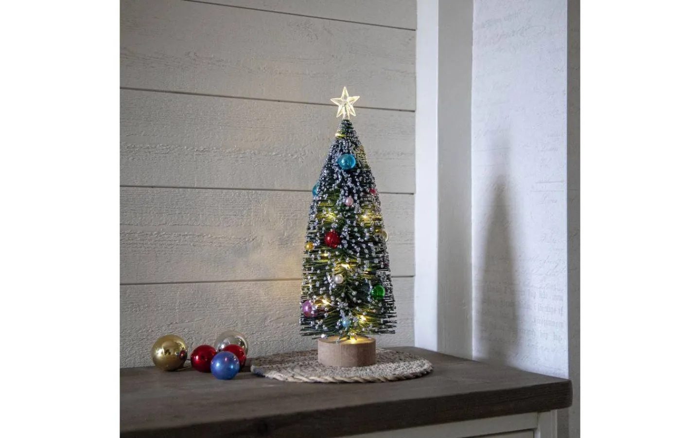 Star Trading Decorini Batteridriven Minigran 31cm Grön* Batteri Julpynt Inomhus