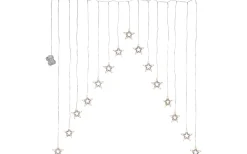 DecyStar Batteridriven Ljusgardin 1,2m Transparent Inomhus