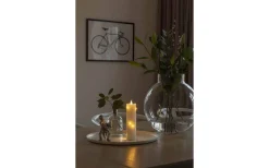 Deep Batteridrivet Blockljus med Ljusslinga 5x17,8cm Gräddvit