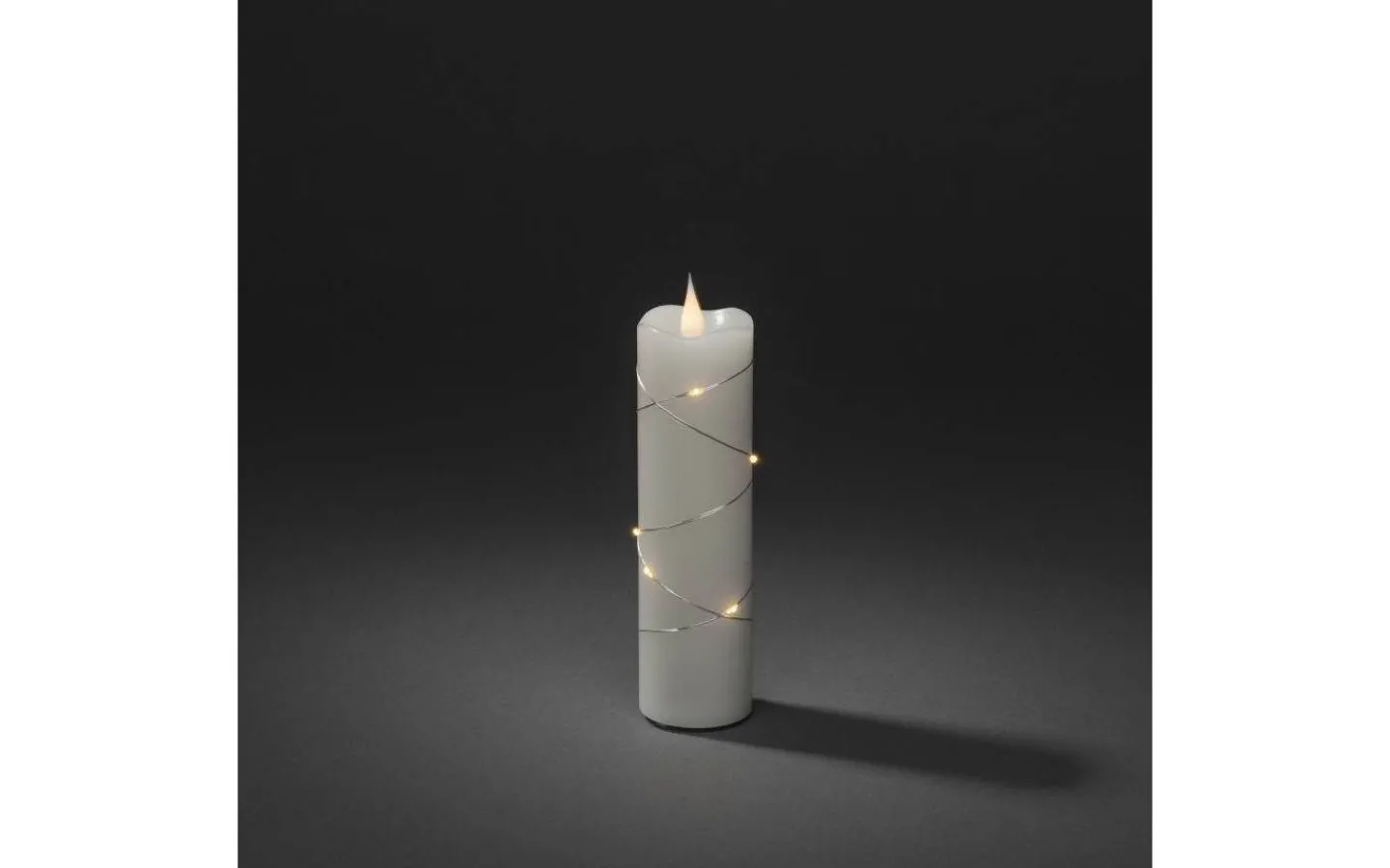 Blockljus Inomhus|Blockljus Inomhus<Konstsmide Deep Batteridrivet Blockljus med Ljusslinga 5x17,8cm Vit