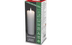 Deep Batteridrivet Blockljus 5x15,2cm Vit