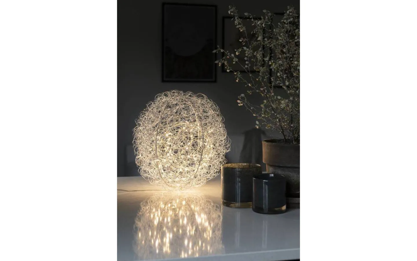 Konstsmide Dekorationsklot Ø30cm Silver* Julpynt Inomhus