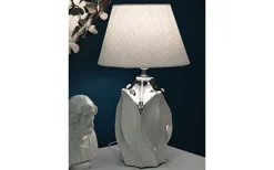 Mauro Ferretti Delta Bordslampa 51cm Silver/Vit* Bordslampor