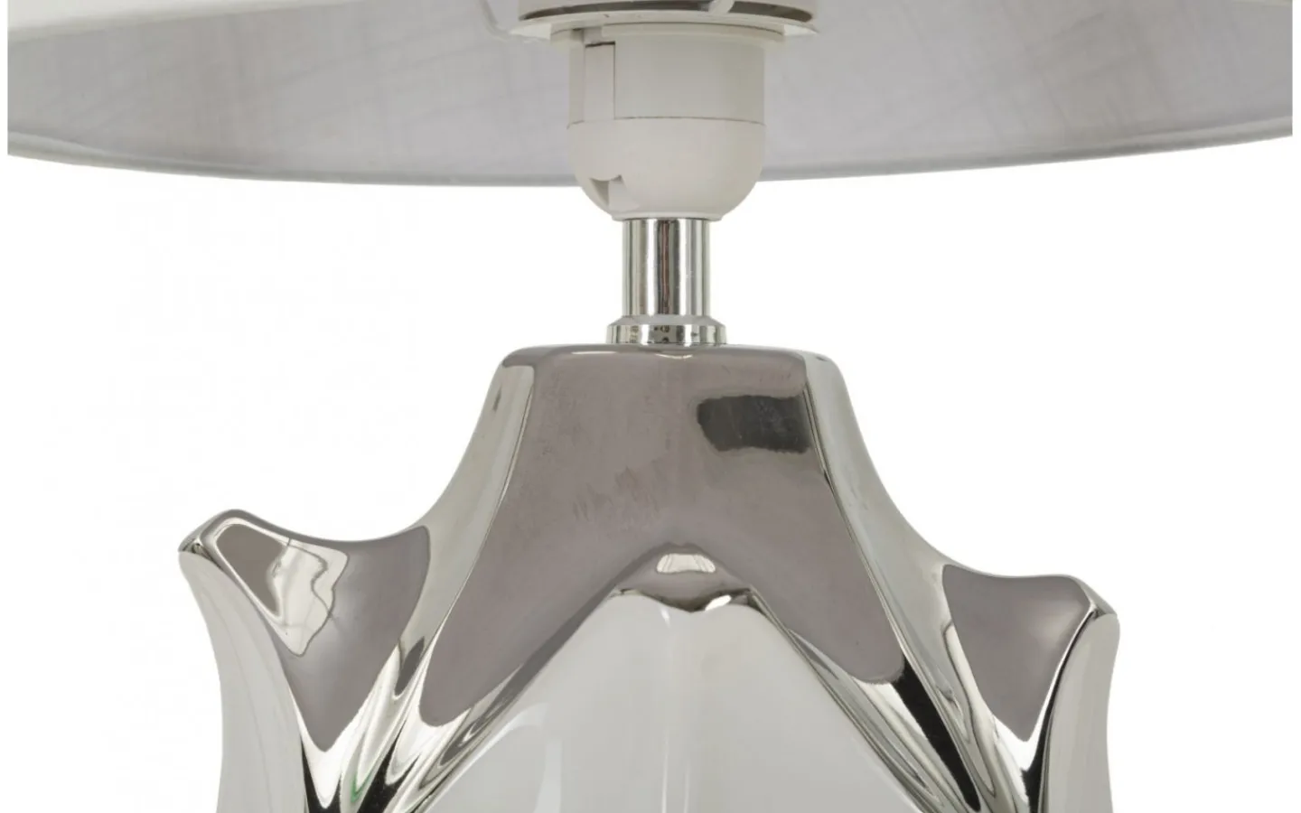 Mauro Ferretti Delta Bordslampa 51cm Silver/Vit* Bordslampor