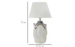 Mauro Ferretti Delta Bordslampa 51cm Silver/Vit* Bordslampor
