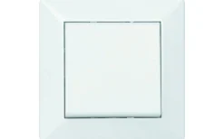 Strömställare/Vägguttag<Malmbergs Delta Strömbrytare, Utan glimlampa, Tryck, RAL 9001