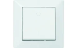 Strömställare/Vägguttag<Malmbergs Delta Strömbrytare, Utan glimlampa, 2-pol, RAL 9001