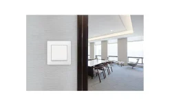 Strömställare/Vägguttag<Malmbergs Delta Strömbrytare, Utan glimlampa, Kors, RAL 9001