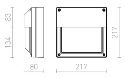 Delta Vägglampa E27 Antracitgrå IP54