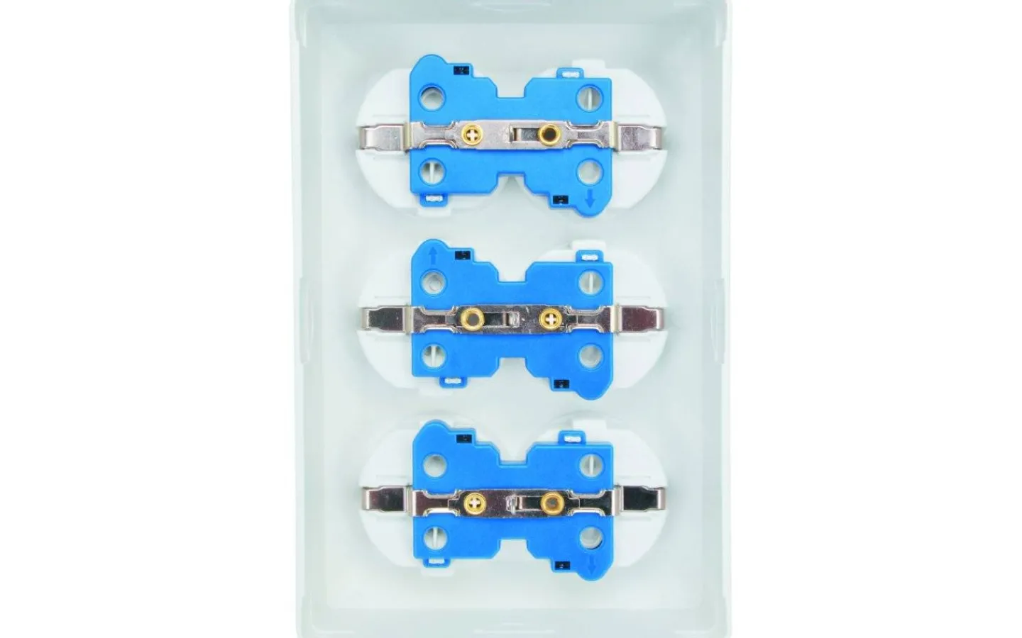 Strömställare/Vägguttag<Malmbergs Delta Vägguttag, 6-vägs, utanpåliggande, jordat